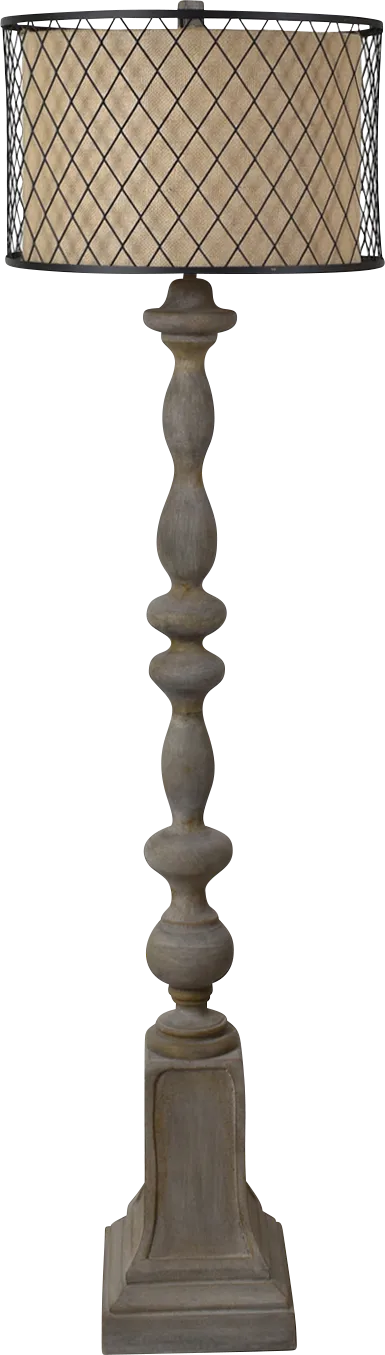 Hibiscus Point Rust Floor Lamp - Image 1