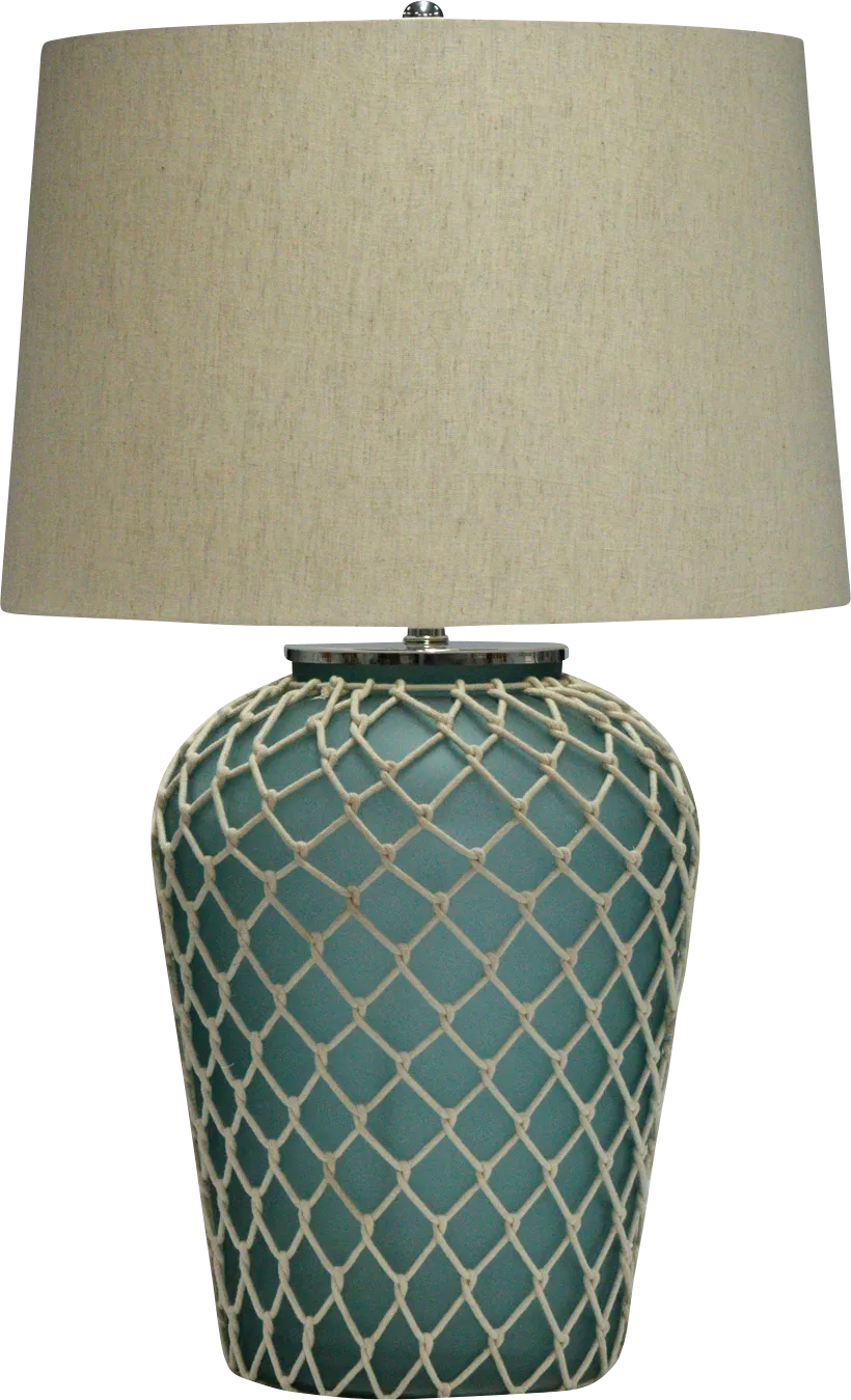 Ridge Cove Aqua Table Lamp - Thumbnail - Image 1