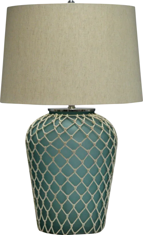 Ridge Cove Aqua Table Lamp