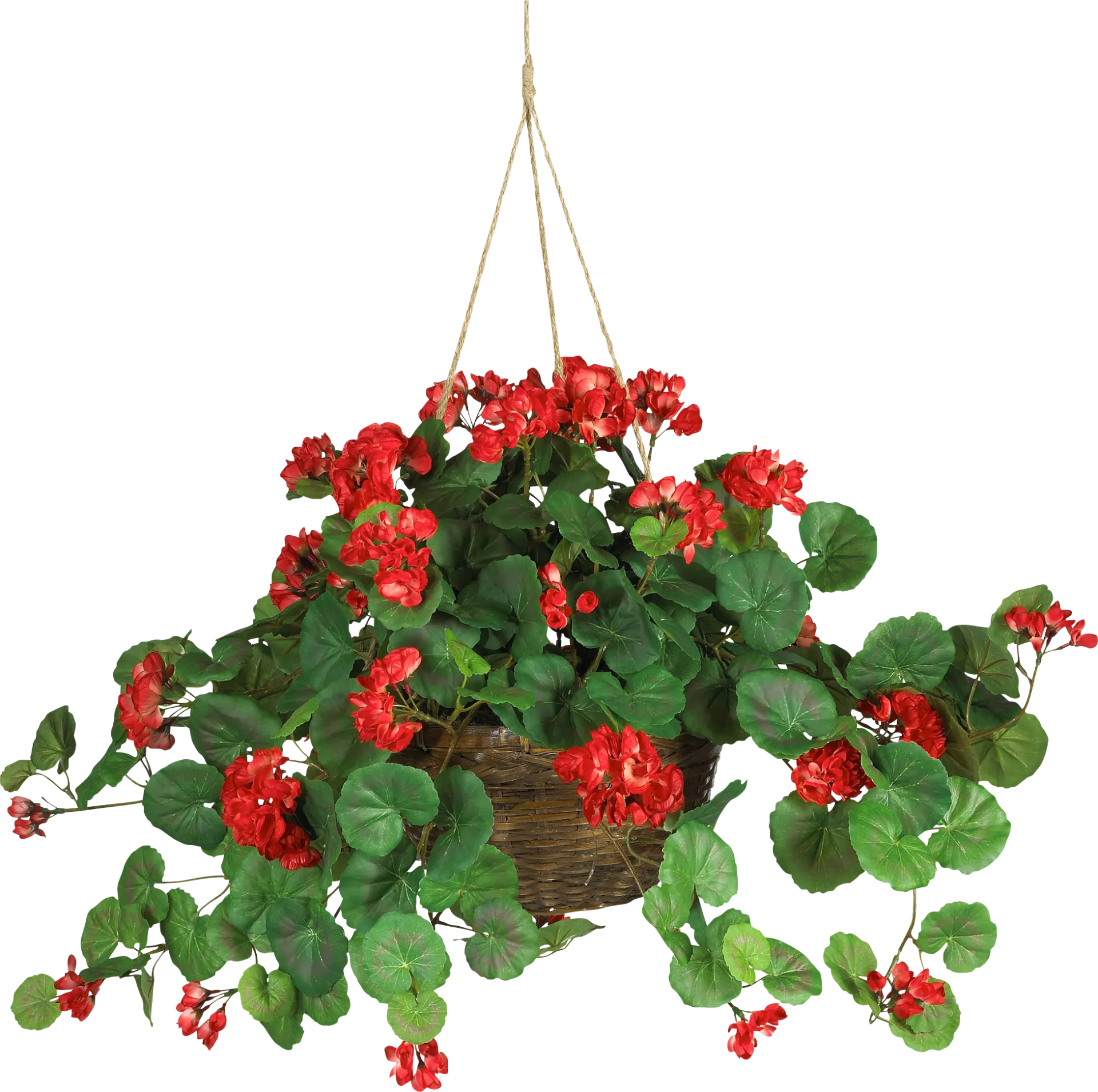 Edalyn Red Geranium Silk Plant - Image 1