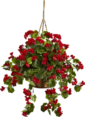 Nessalyn Green Geranium Indoor/Outdoor Silk Plant