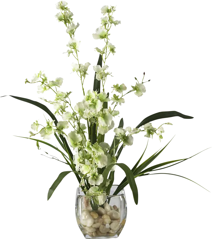 Pamella White Orchid Silk Floral