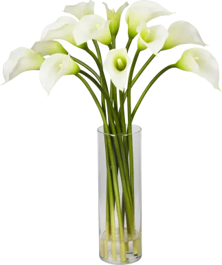 Delissa White Lily Silk Floral