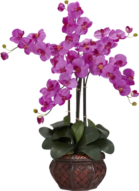 Criselda Purple Orchid Silk Floral