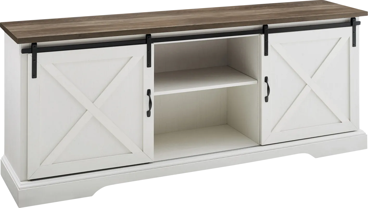 Meador White 70 in. Console
