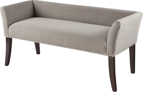 Threepine Gray Accent Bench
