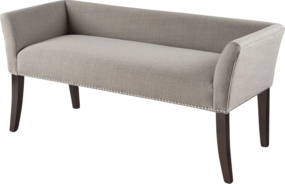 Threepine Gray Accent Bench - Image 1