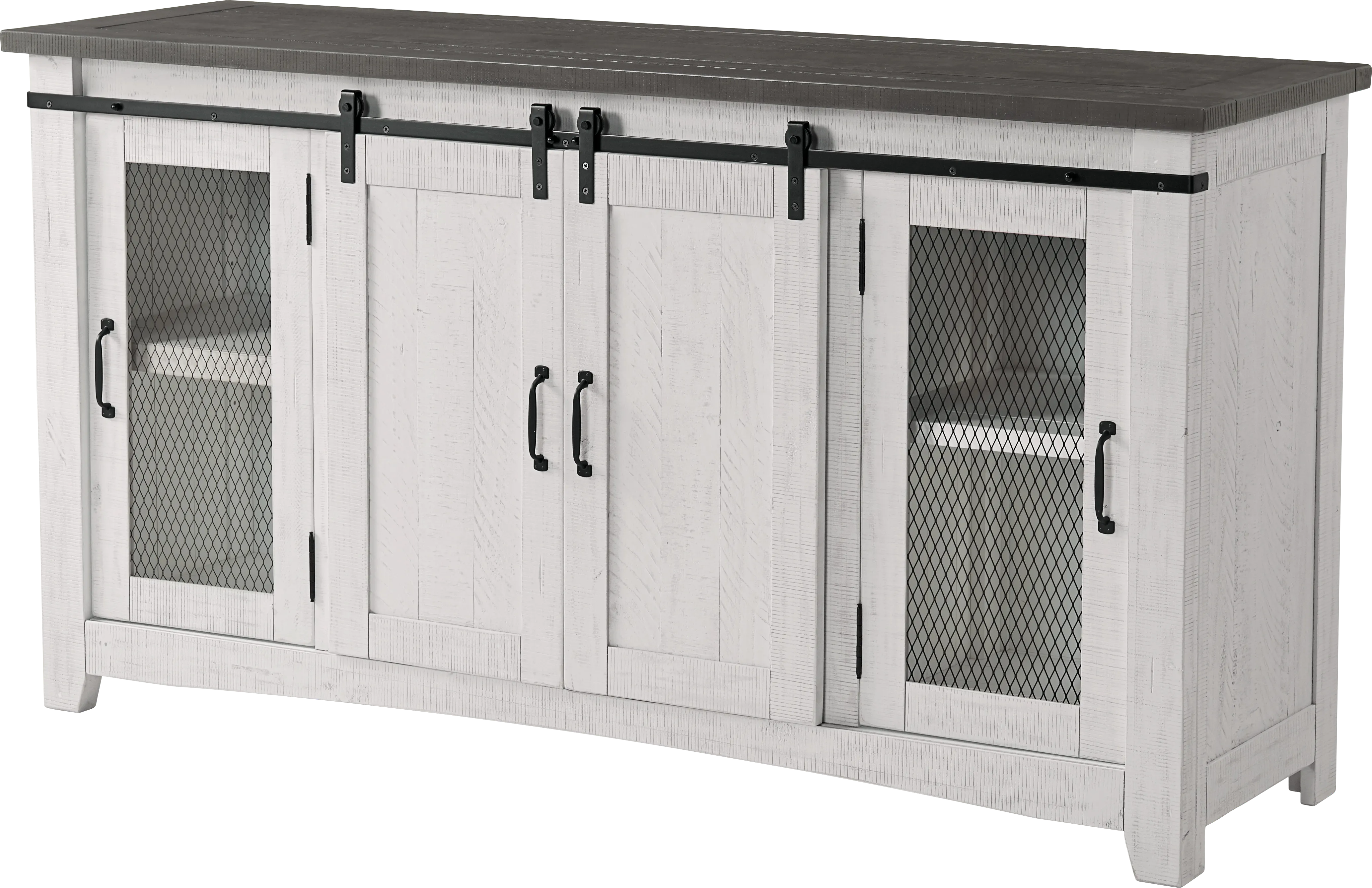 Odessa Crossing White 65 in. Console - Thumbnail - Image 1