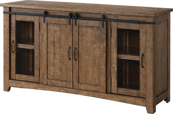 Odessa Crossing Dark Brown 65 in. Console