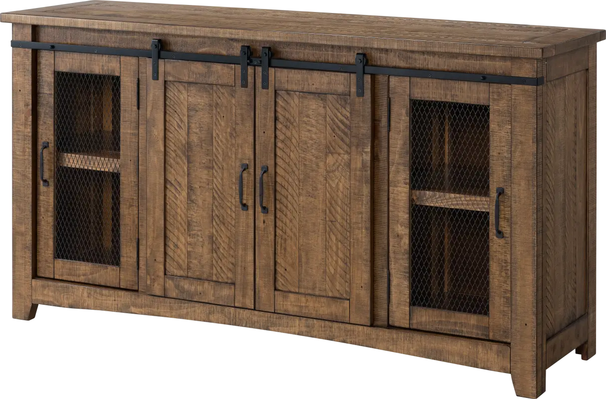 Odessa Crossing Dark Brown 65 in. Console