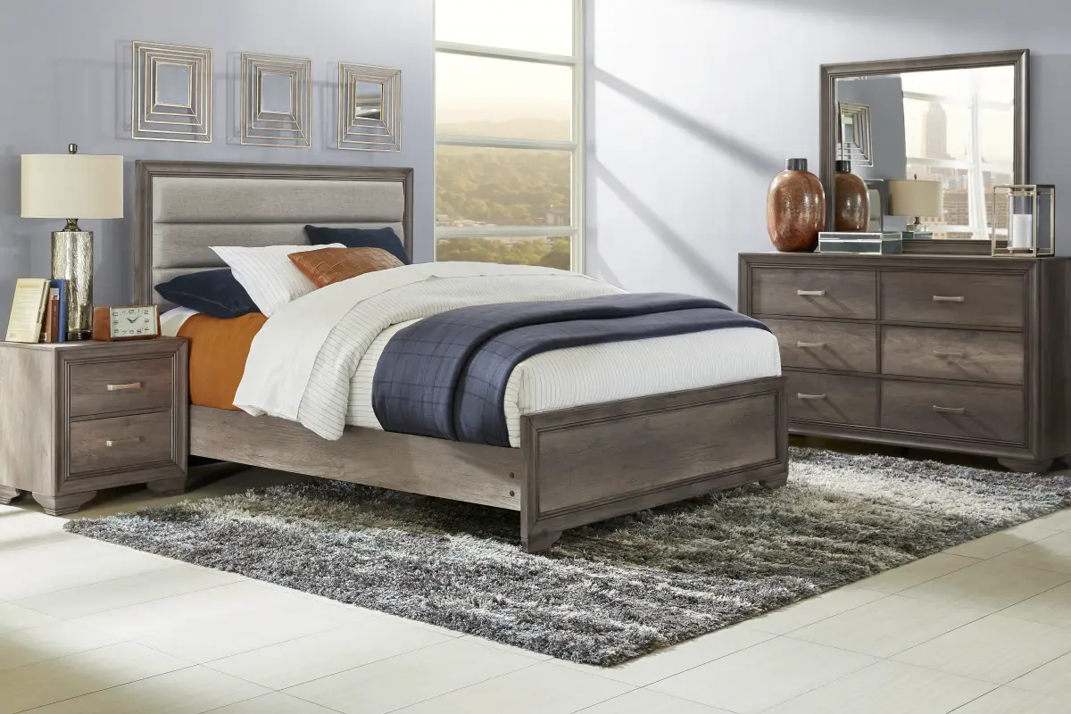 Marlow Gray 5 Pc Queen Panel Bedroom