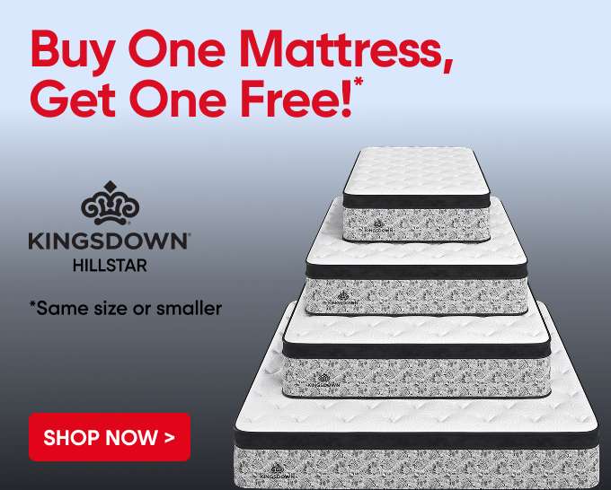 Buy One Mattress, Get One Free!* Kingsdown Hillstar. Shop Now.
