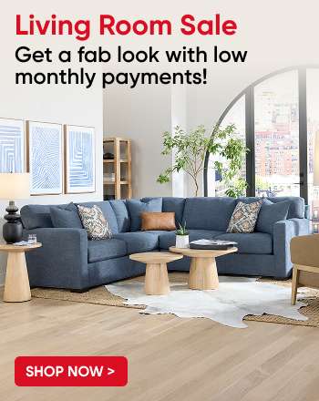 Living Room Sale. Get a fab look with low monthly payments!
