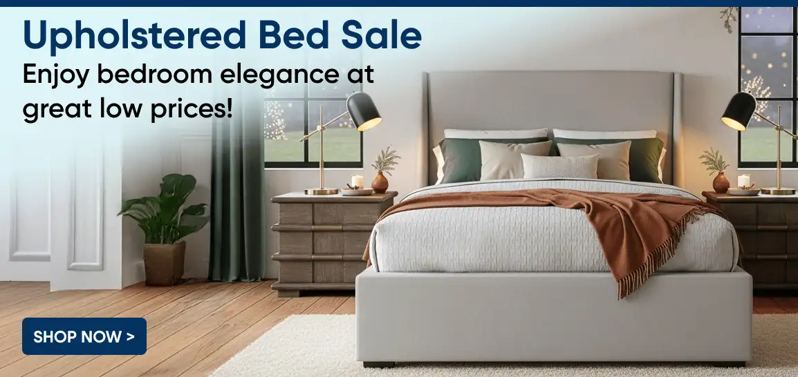 Upholstered Bed Sale. Enjoy bedroom elegance at great low prices!
