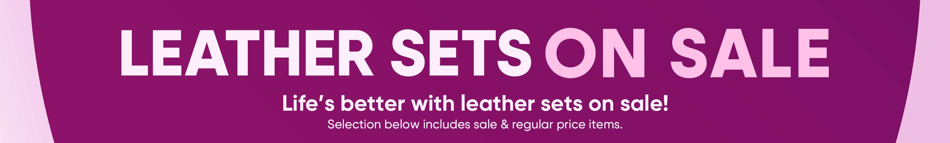 LEATHER SETS ON SALE. Life's better with leather sets on sale! Selection below includes sale & regular price items.