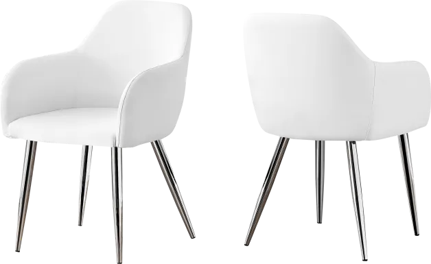 Vietor White Arm Chair