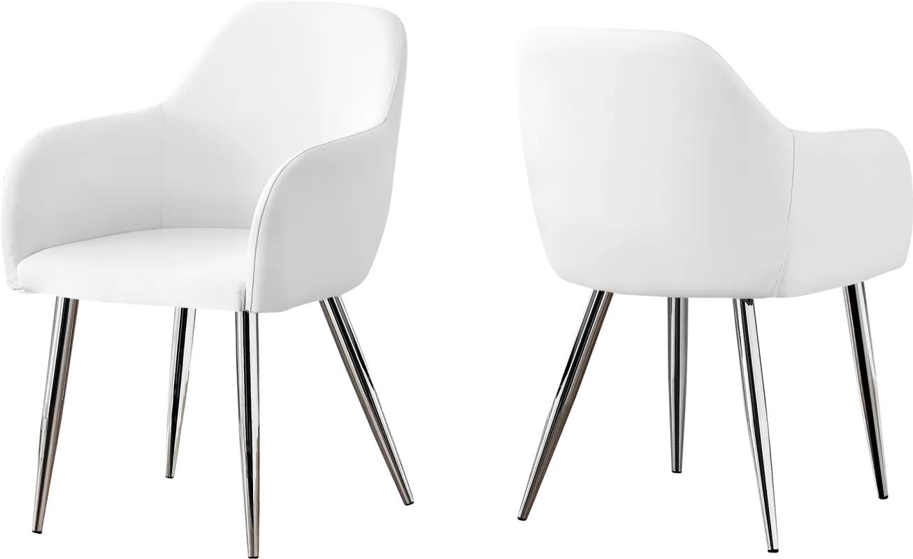 Vietor White Arm Chair