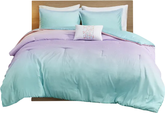 Kids Candy Ombre Aqua Full/Queen Comforter Set