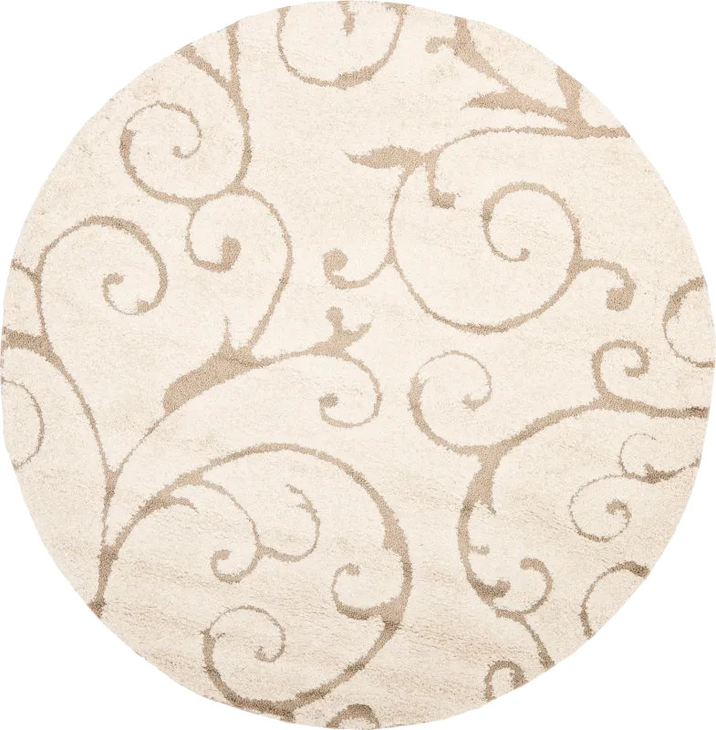 Spring Villa Beige 8' Round Rug