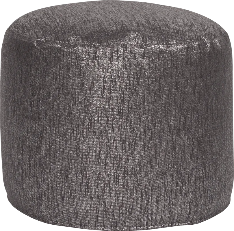 Marbee Dark Gray Pouf