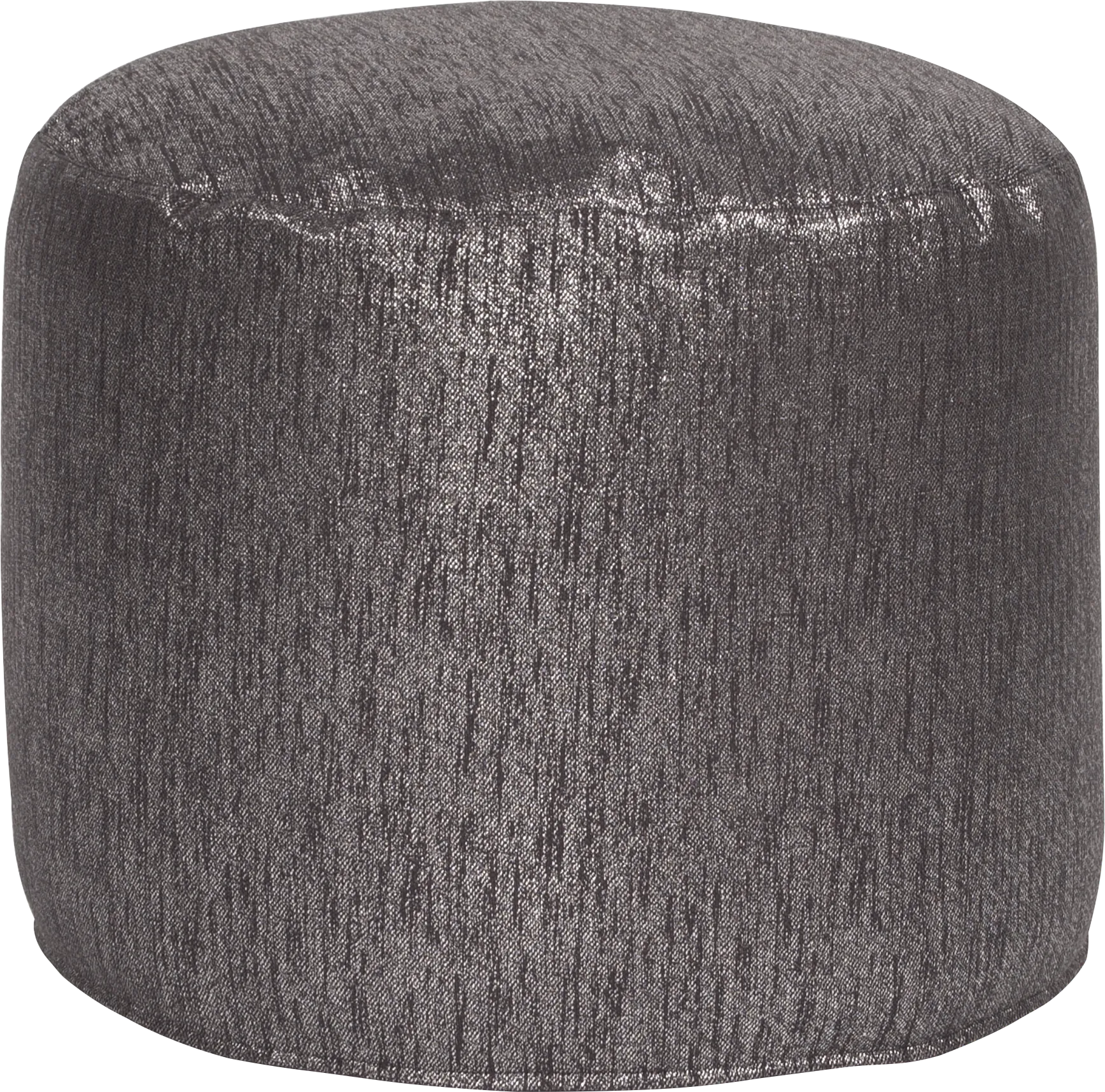 Marbee Dark Gray Pouf - Image 1