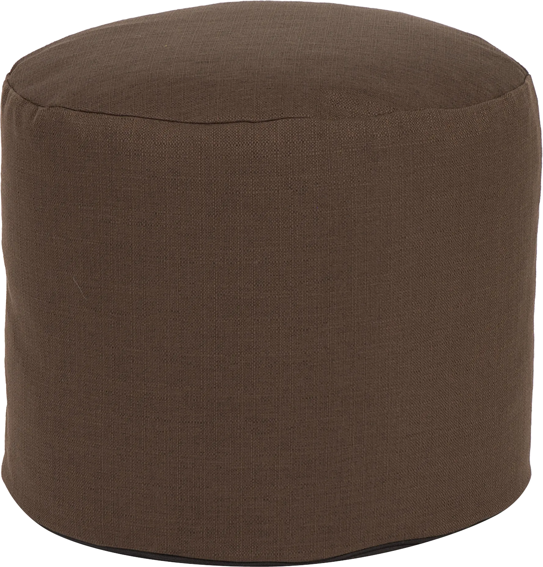 Henninger Brown Pouf - Image 1