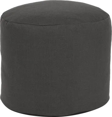 Henninger Gray Pouf