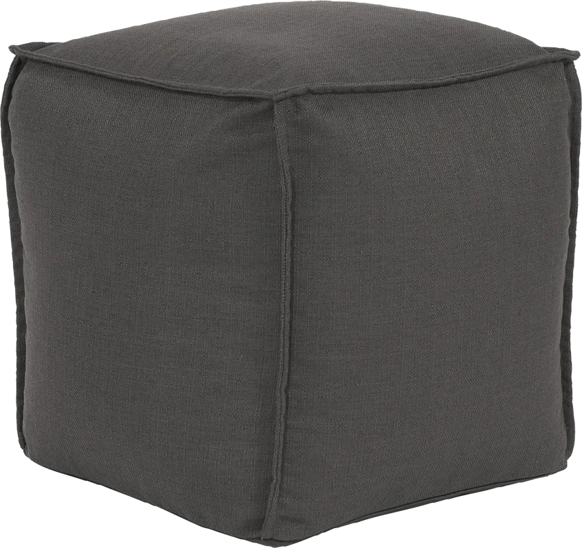 Olney Gray Pouf
