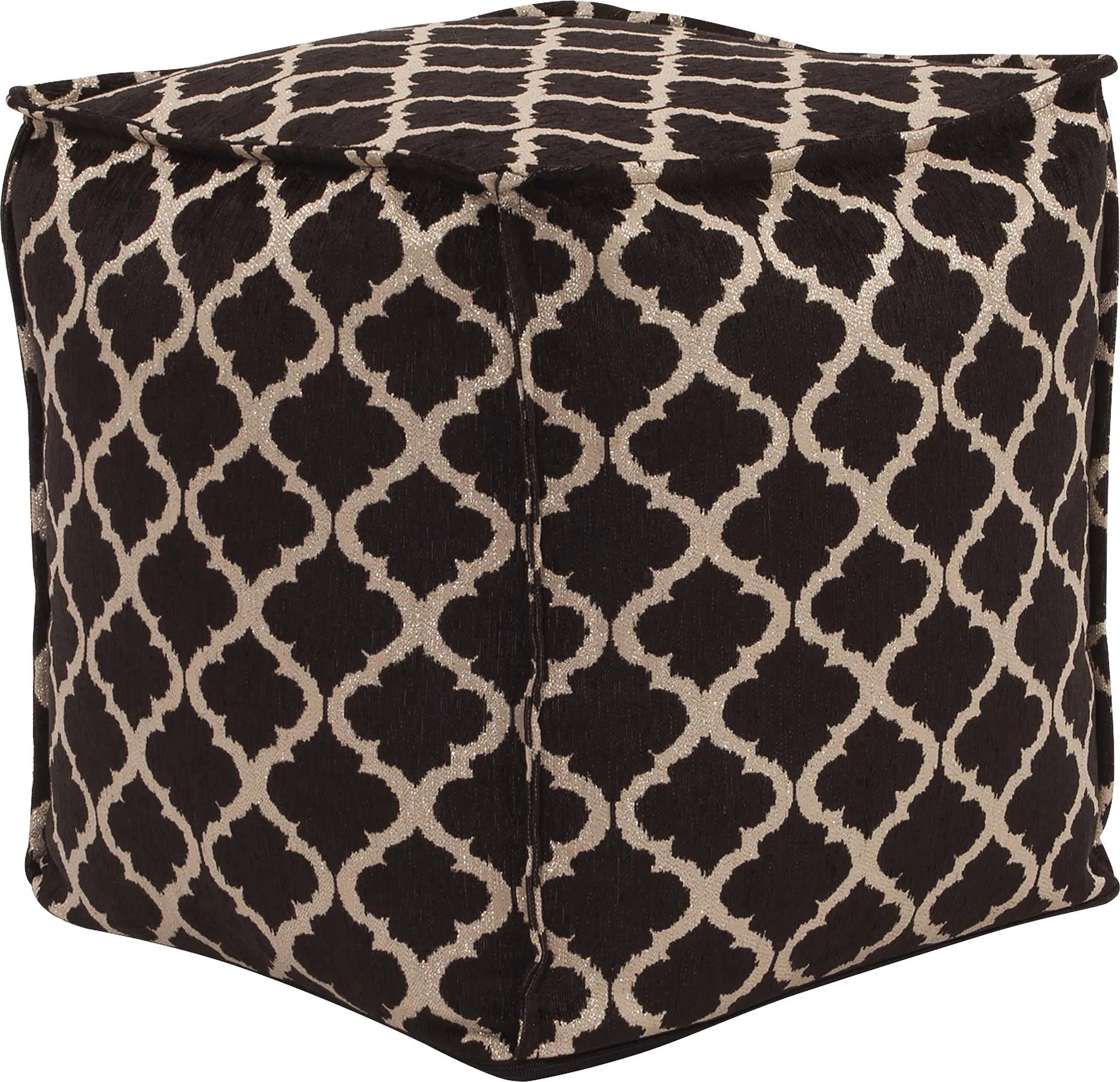 Bauman Black Pouf - Image 1
