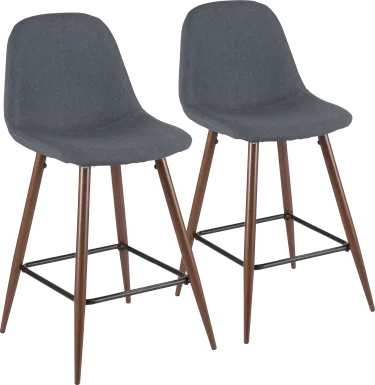 Kokai Blue Counter Height Stool (Set of 2)