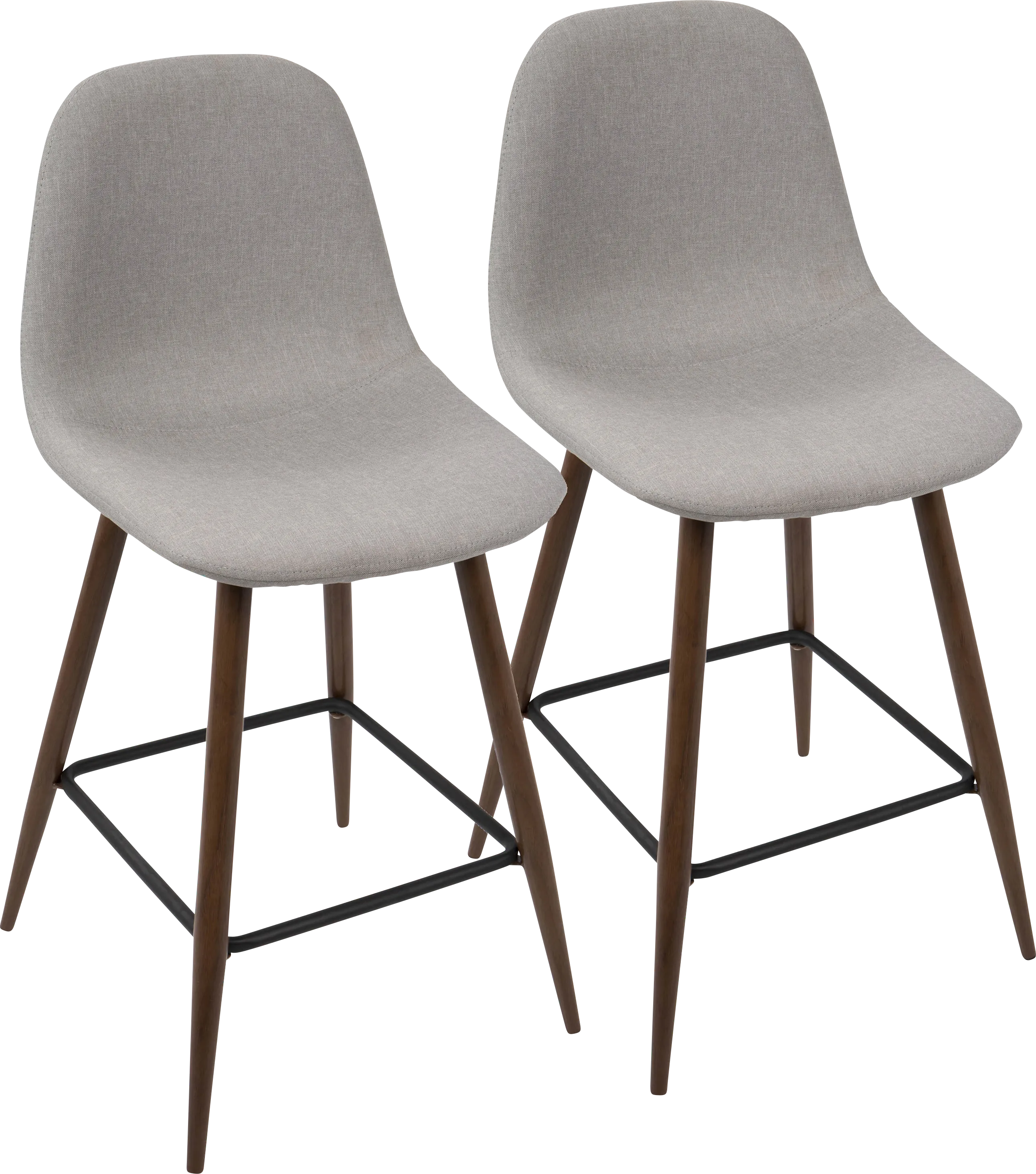 Kokai Gray Counter Height Stool (Set of 2) - Thumbnail - Image 1