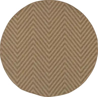 Stefan Mushroom 7'10 Round Indoor/Outdoor Rug