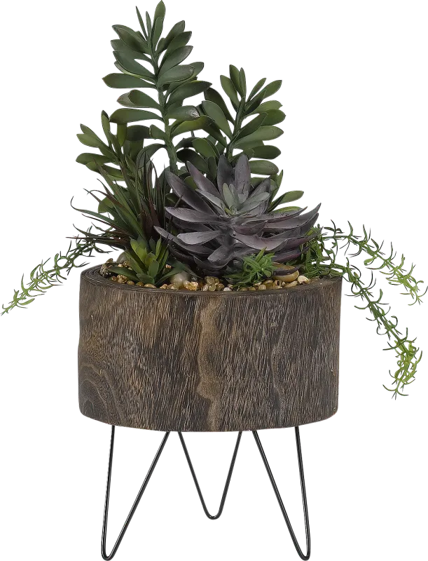 Zaiden Green Succulent Silk Plant