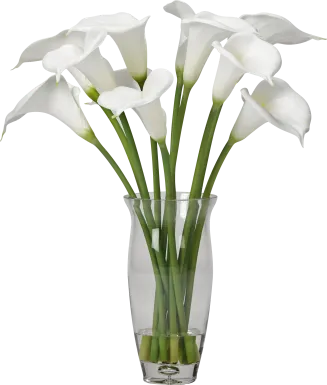 Londyn White Lily Silk Flower Arrangement