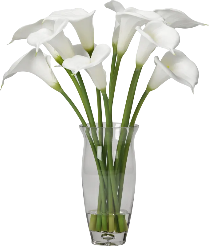 Londyn White Lily Silk Flower Arrangement