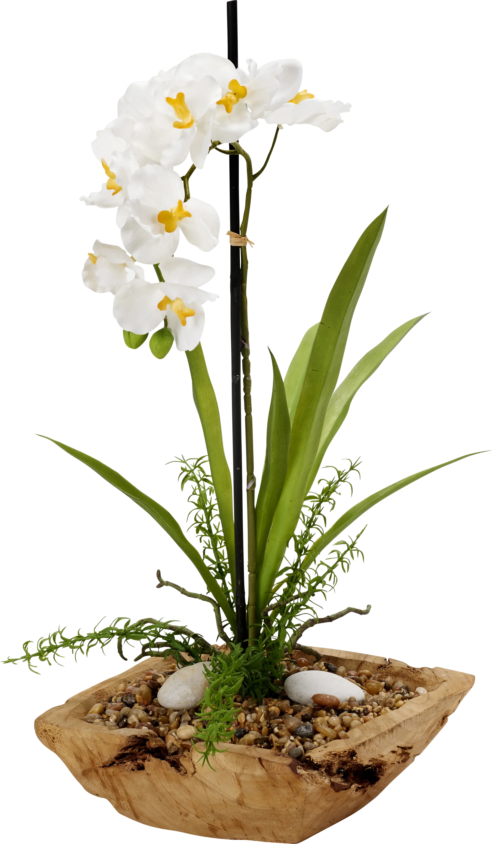 Tyrese White Orchid Silk Flower Arrangement - Image 1