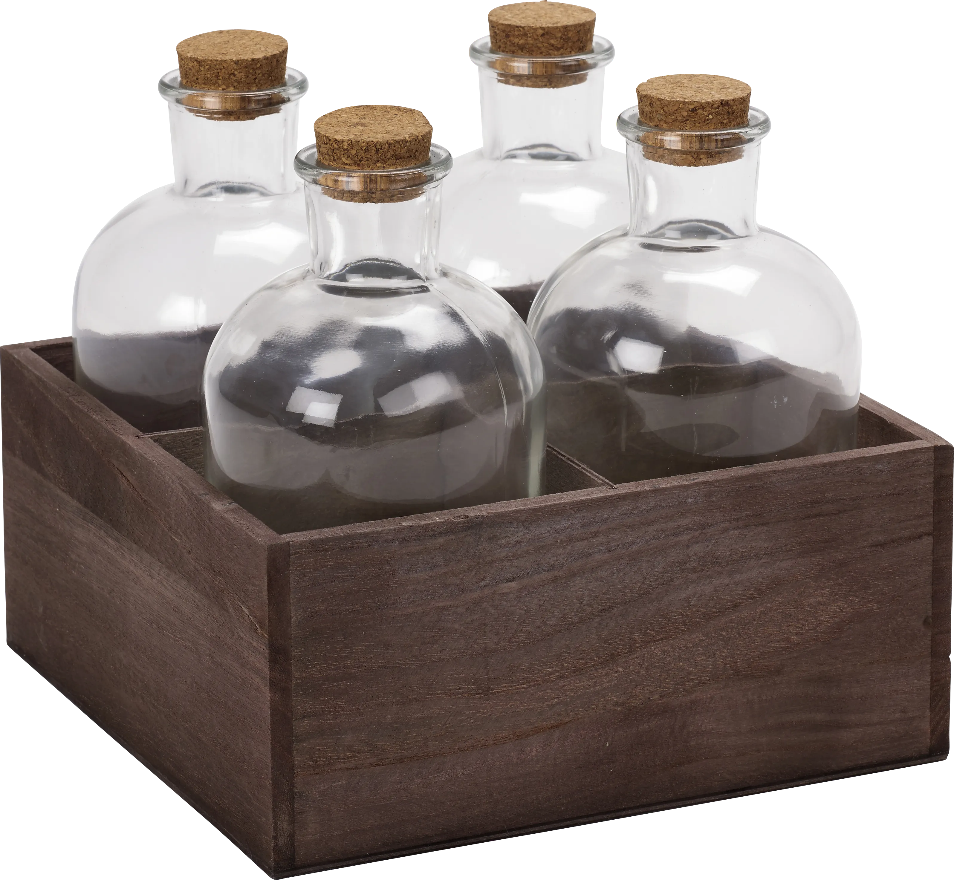 Raidy Brown Bottle, Set of 4 - Thumbnail - Image 1