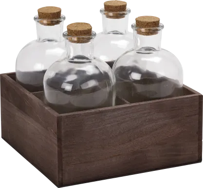 Raidy Brown Bottle, Set of 4