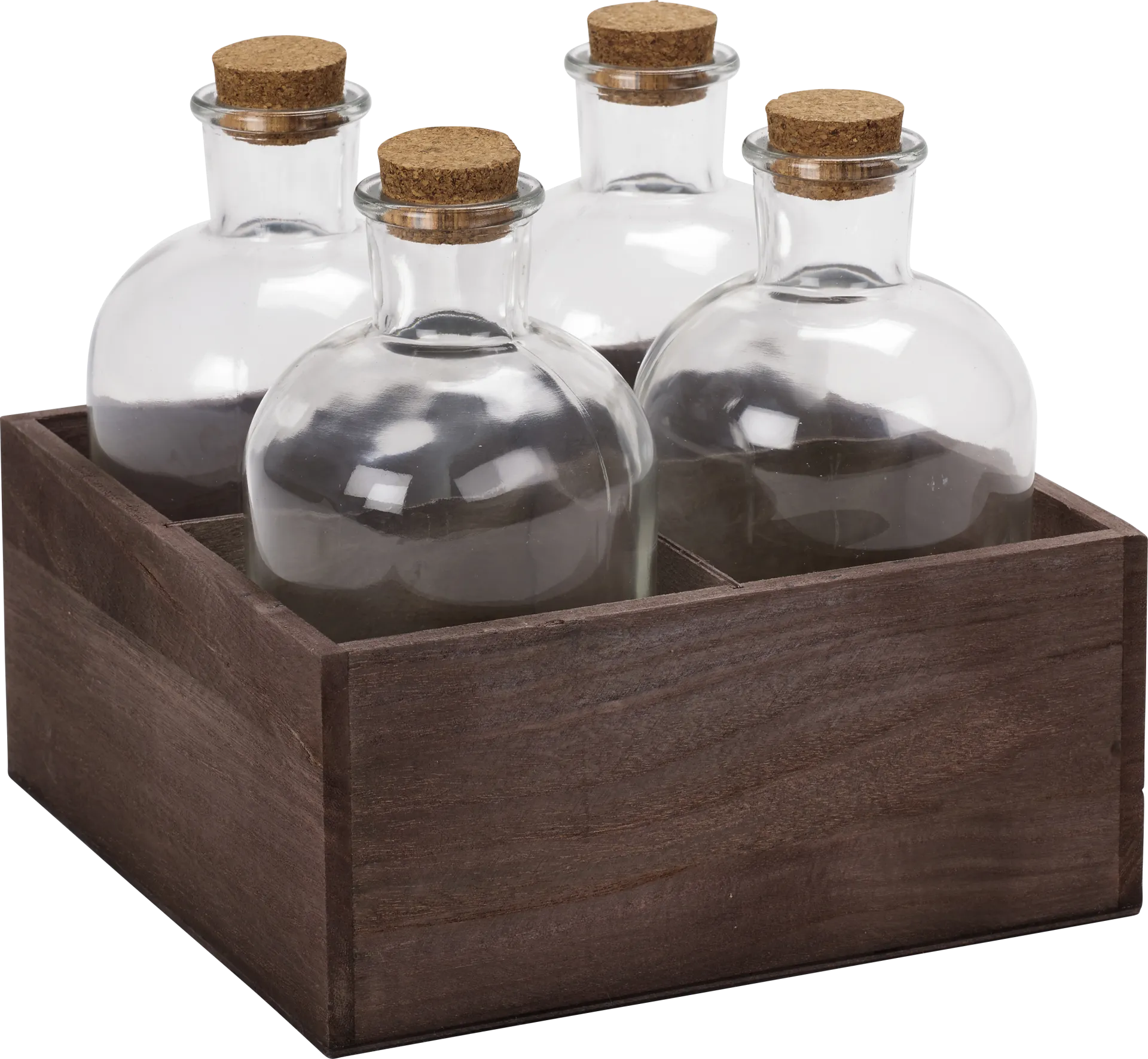 Raidy Brown Bottle, Set of 4 - Image 1