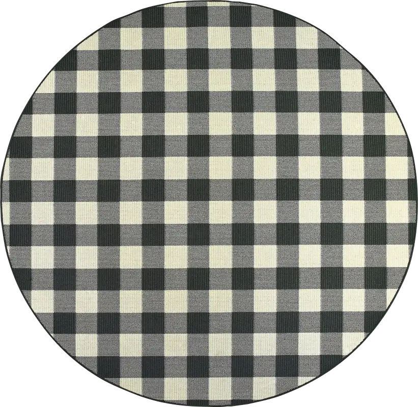 Kellin Natural 7'10 Round Indoor/Outdoor Rug