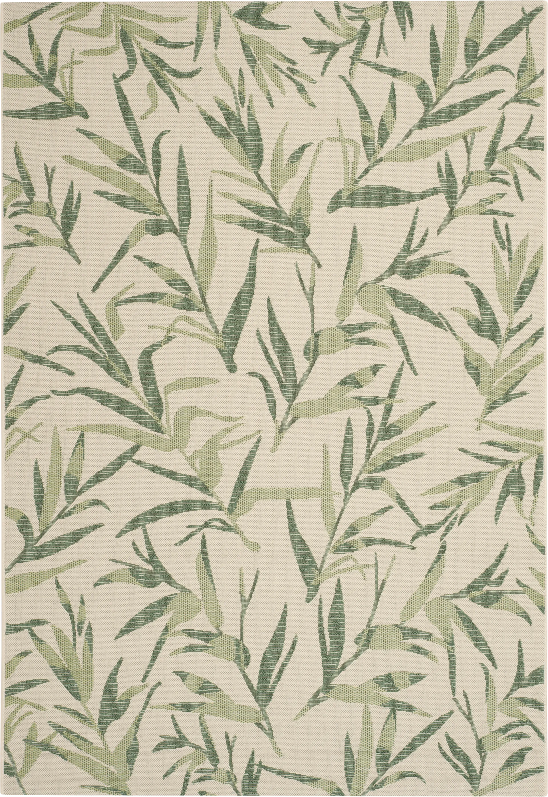 Peaceful Palms Beige 5'3 x 7'7 Indoor/Outdoor Rug - Image 1