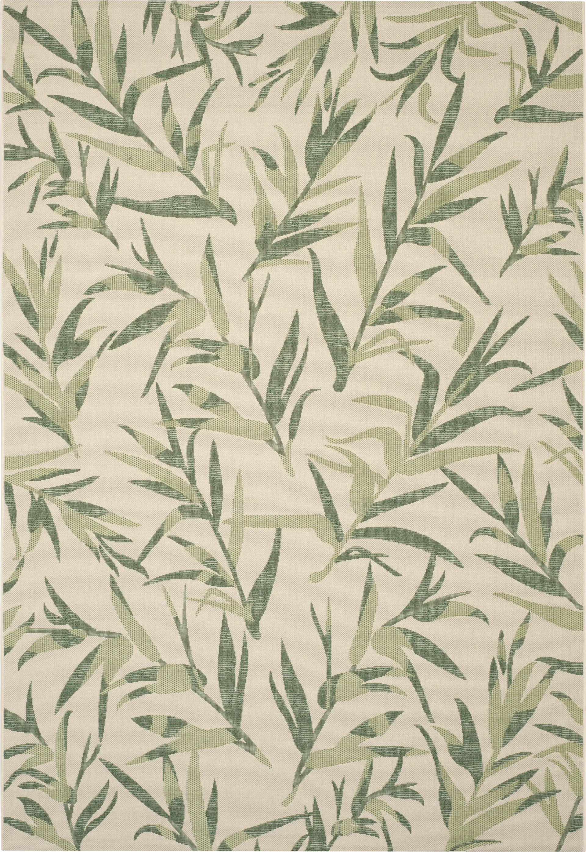 Peaceful Palms Beige 6'7 x 9'6 Indoor/Outdoor Rug