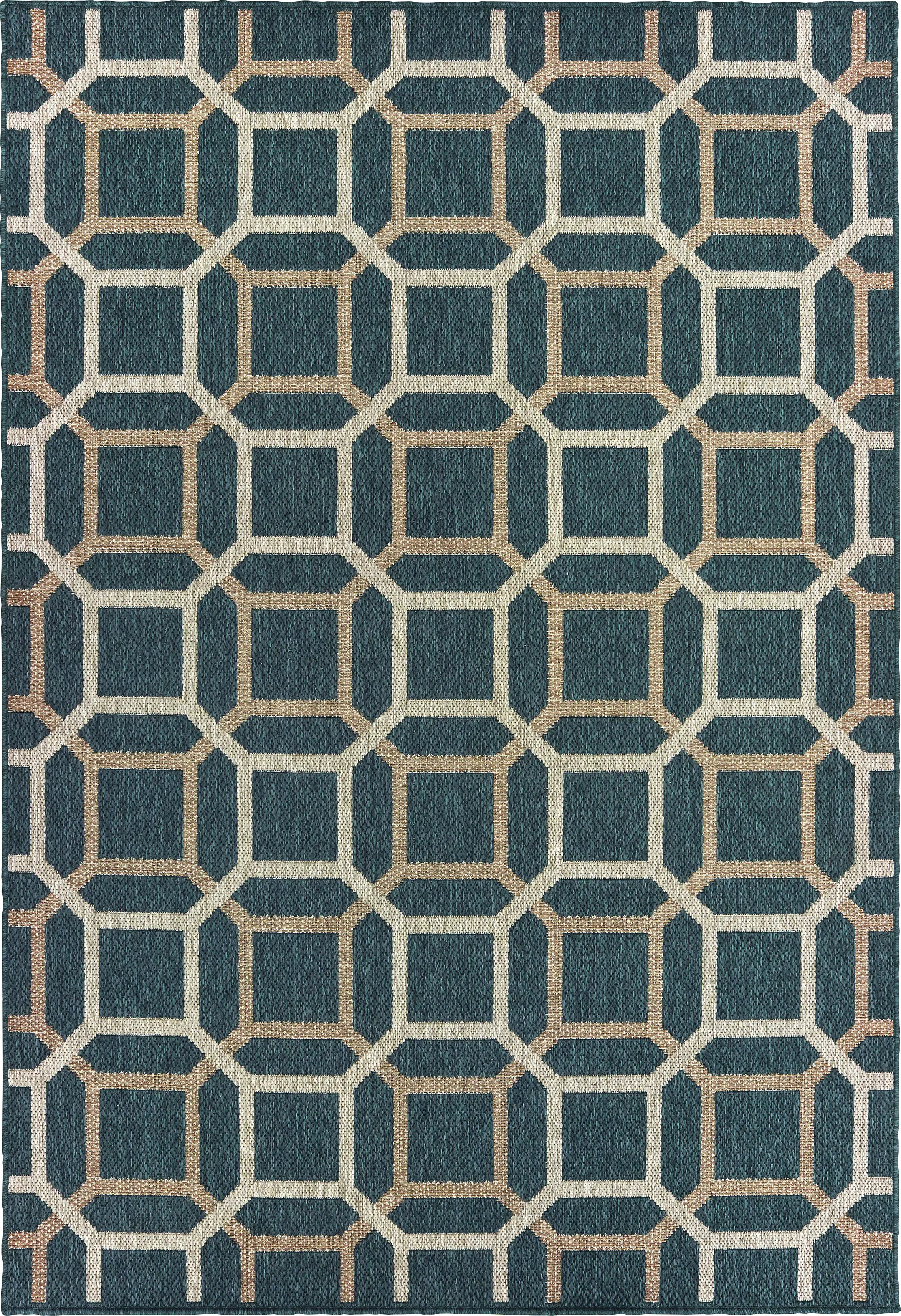 Zali Blue 7'10 x 10' Indoor/Outdoor Rug - Thumbnail - Image 1