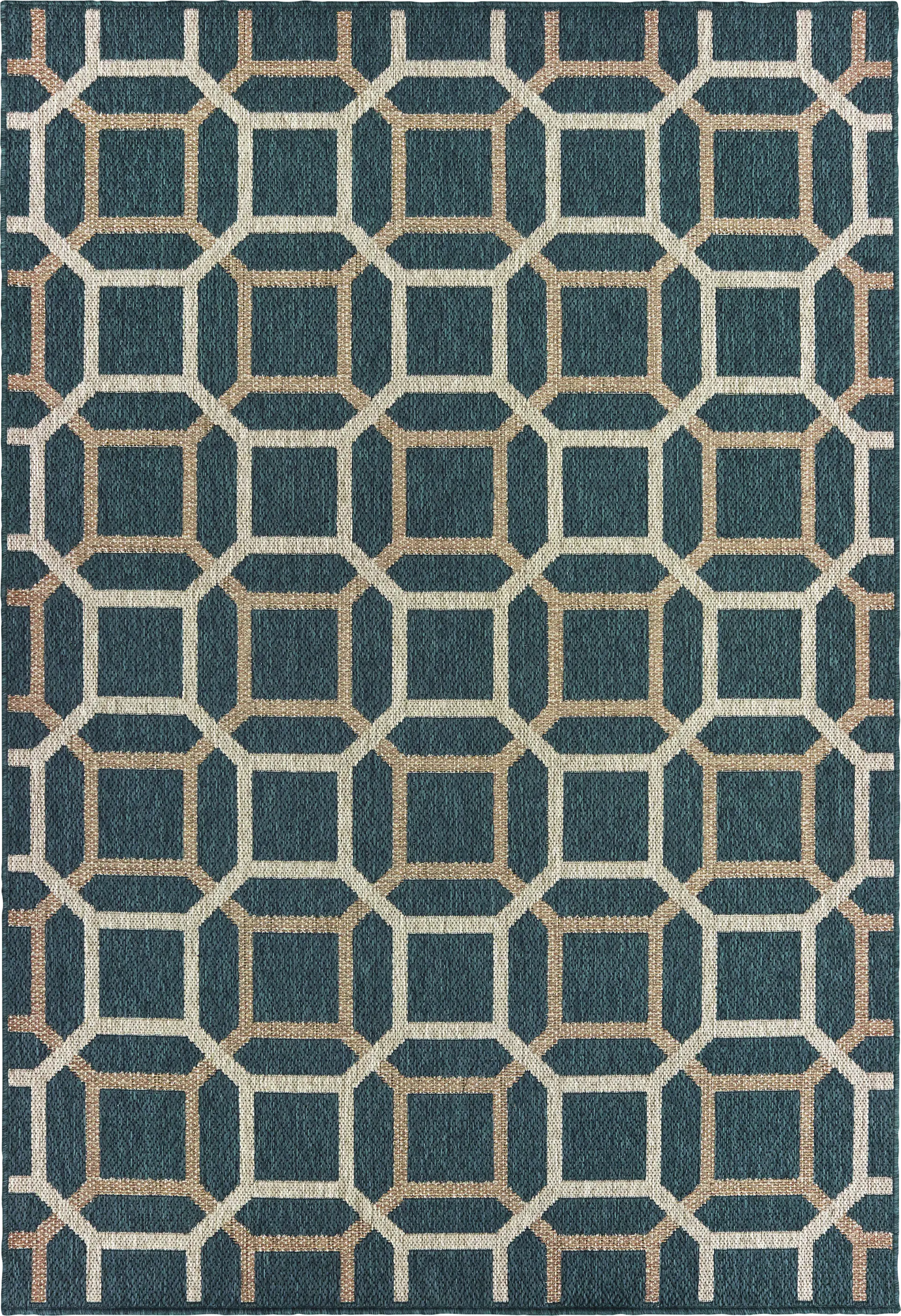Zali Blue 5'3 x 7'3 Indoor/Outdoor Rug