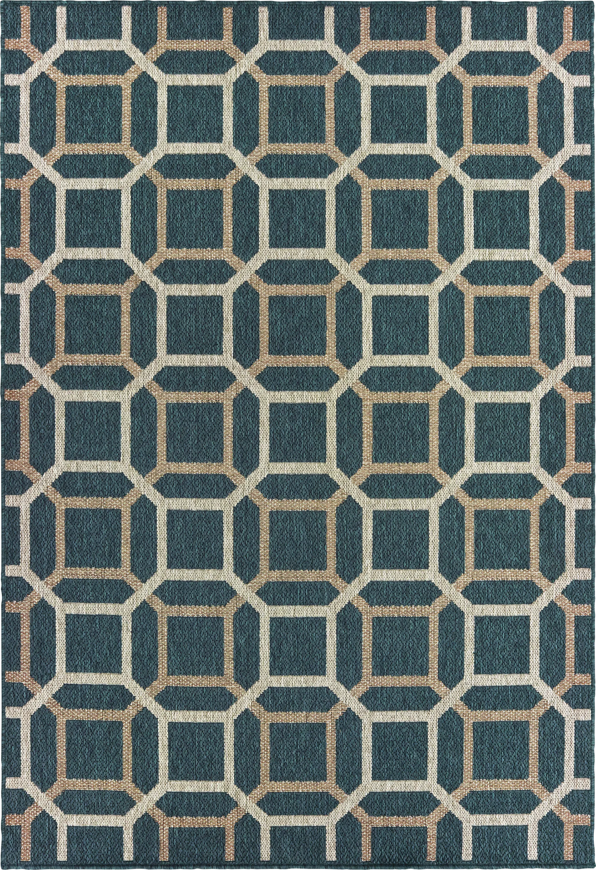 Zali Blue 7'10 x 10' Indoor/Outdoor Rug - Image 1
