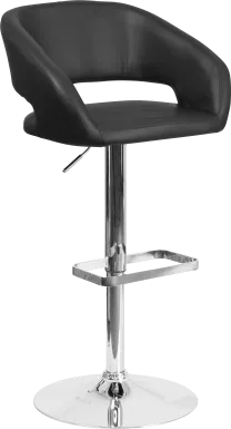 Corley Black Ultrahyde Adjustable Swivel Barstool