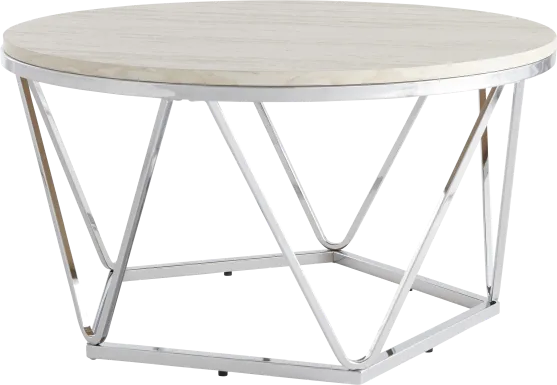 Teaberry White Cocktail Table