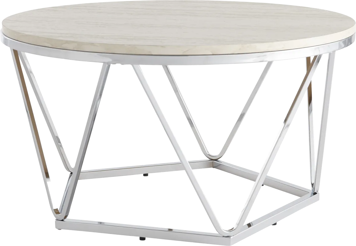 Teaberry White Cocktail Table