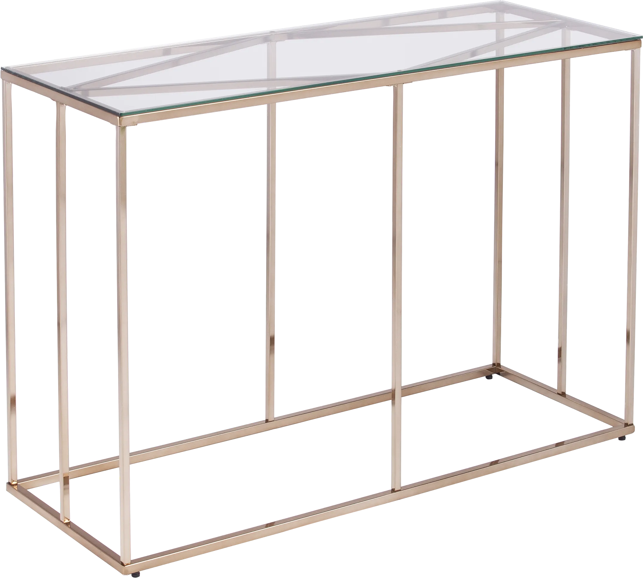 Elmway Clear Console Table - Thumbnail - Image 1