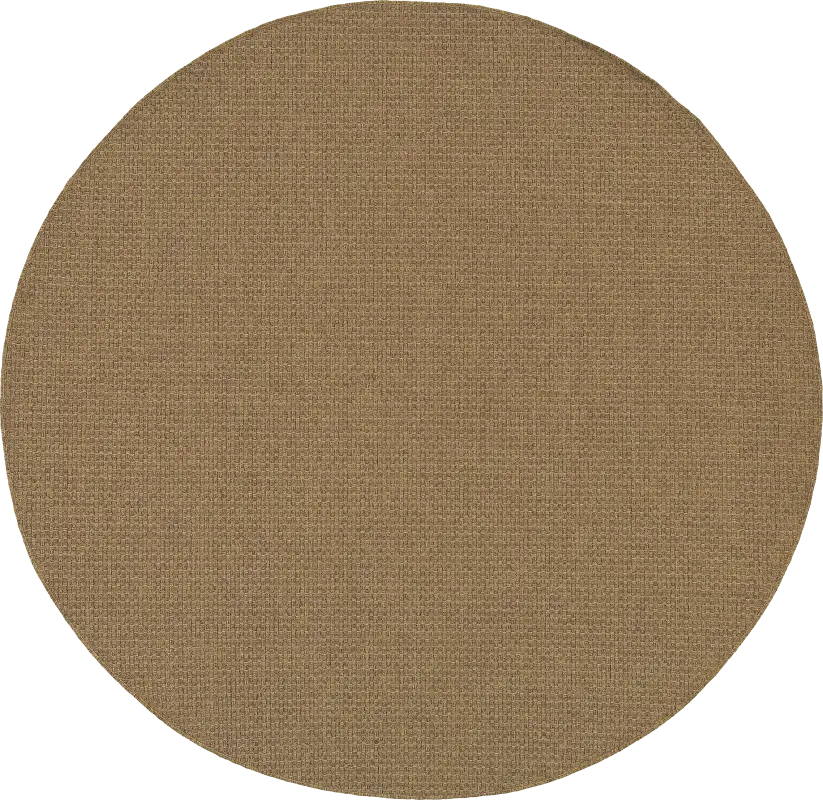 Randi Brown 7'10 Round Indoor/Outdoor Rug